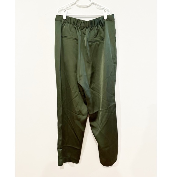Jason wu satin green trouser pants - Picture 2 of 4